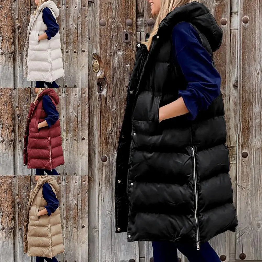 Women's Long Winter Coat Vest With Hood Sleeveless Warm Down Coat With Pockets Quilted Vest Down Jacket Quilted Outdoor Jacket
Women's Long Winter Coat Vest With Hood Sleeveless Warm Down Coat With Pockets Quilted Vest Down Jacket Quilted Outdoor Jacket