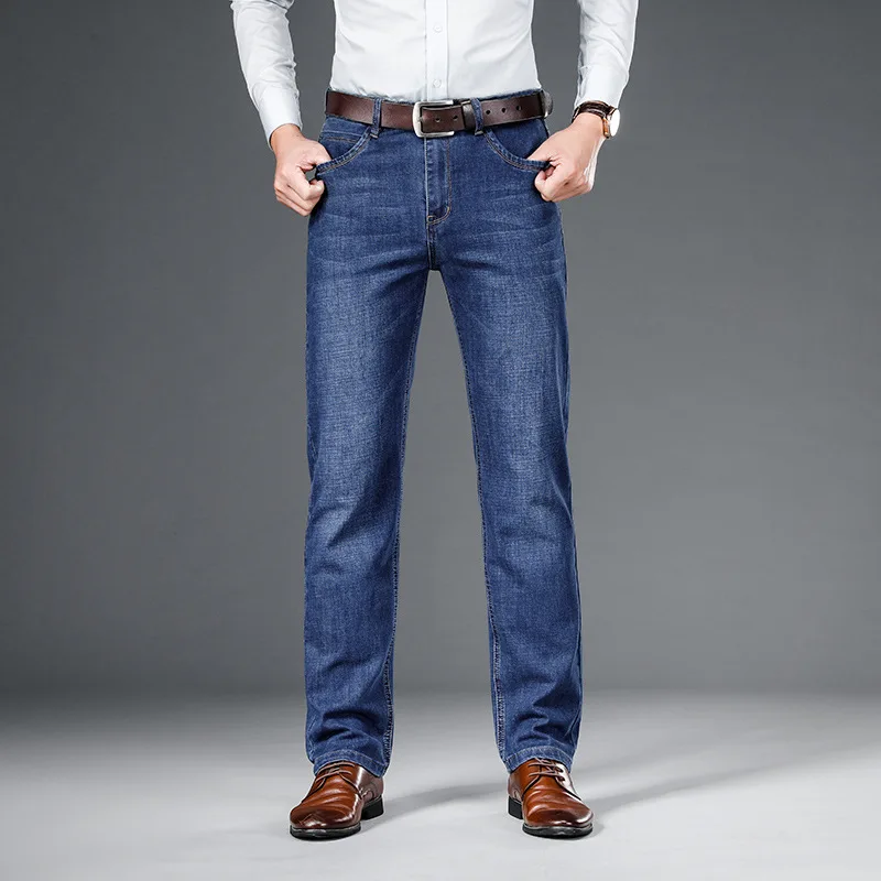 2020 autumn new Men's plus size solid color jeans Youth business slim straight-leg pants Stretch loose fashion casual trousers 
2020 autumn new Men's plus size solid color jeans Youth business slim straight-leg pants Stretch loose fashion casual trousers