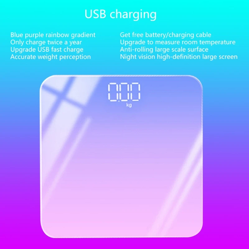 Цифровые весы для тела и жира, цветные весы для ванной комнаты с USB-портом, максимальной емкостью 180 кг/397 фунтов 
Цифровые весы для тела и жира, цветные весы для ванной комнаты с USB-портом, максимальной емкостью 180 кг/397 фунтов