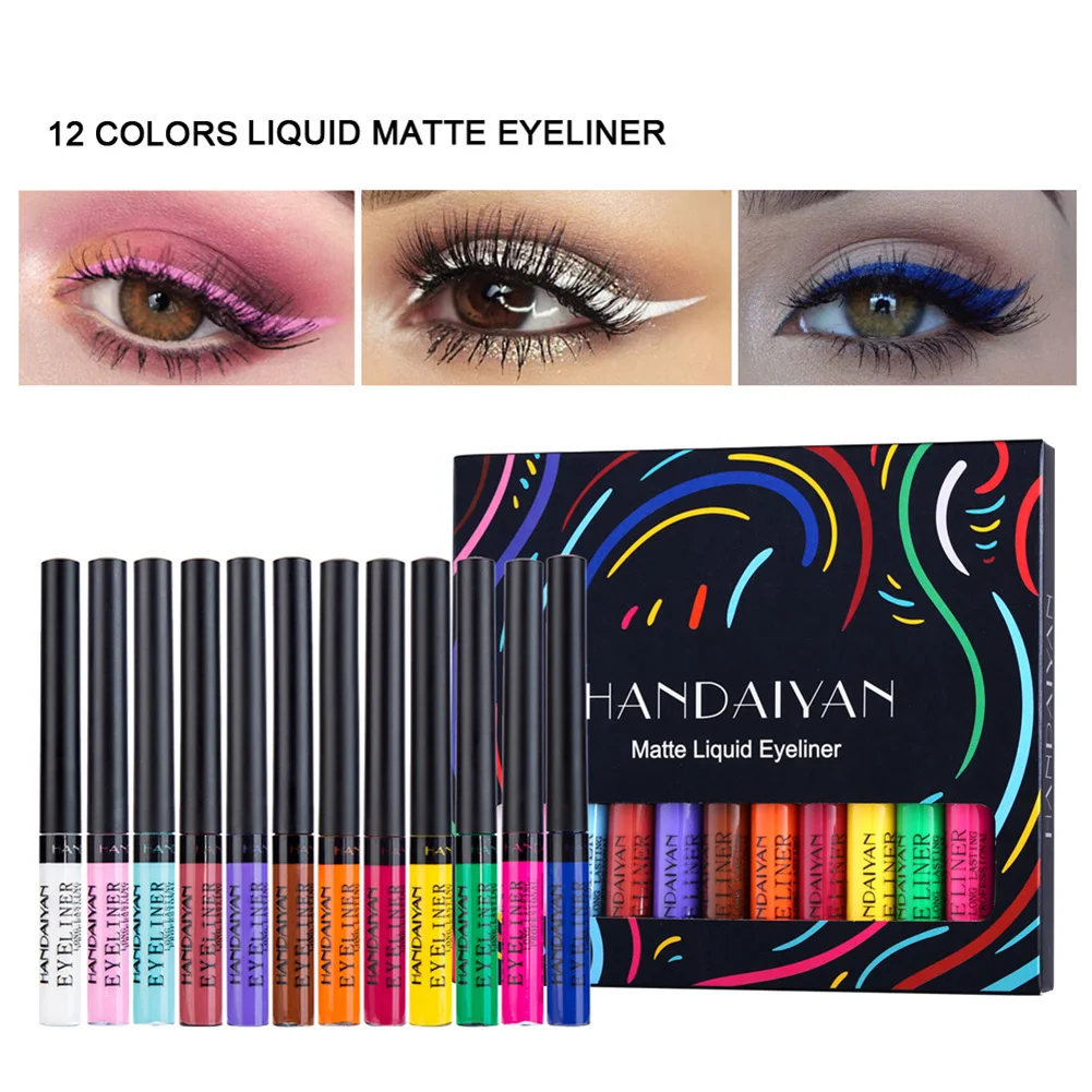12 Colors Matte Eye Eyeliner Colors Pen Set Liquid Eyeliner Waterproof Long-Lasting Smudgeproof Eyeliner Pen Make-up for Women
12 Colors Matte Eye Eyeliner Colors Pen Set Liquid Eyeliner Waterproof Long-Lasting Smudgeproof Eyeliner Pen Make-up for Women