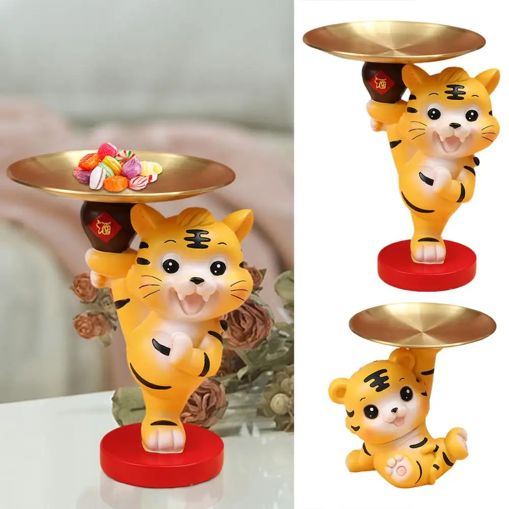 3D Cute Tiger Sculpture Storage Tray Plate For Keychain Keys Jewelry Resin Kungfu Tiger Decoration Living Room Ornament
3D Cute Tiger Sculpture Storage Tray Plate For Keychain Keys Jewelry Resin Kungfu Tiger Decoration Living Room Ornament