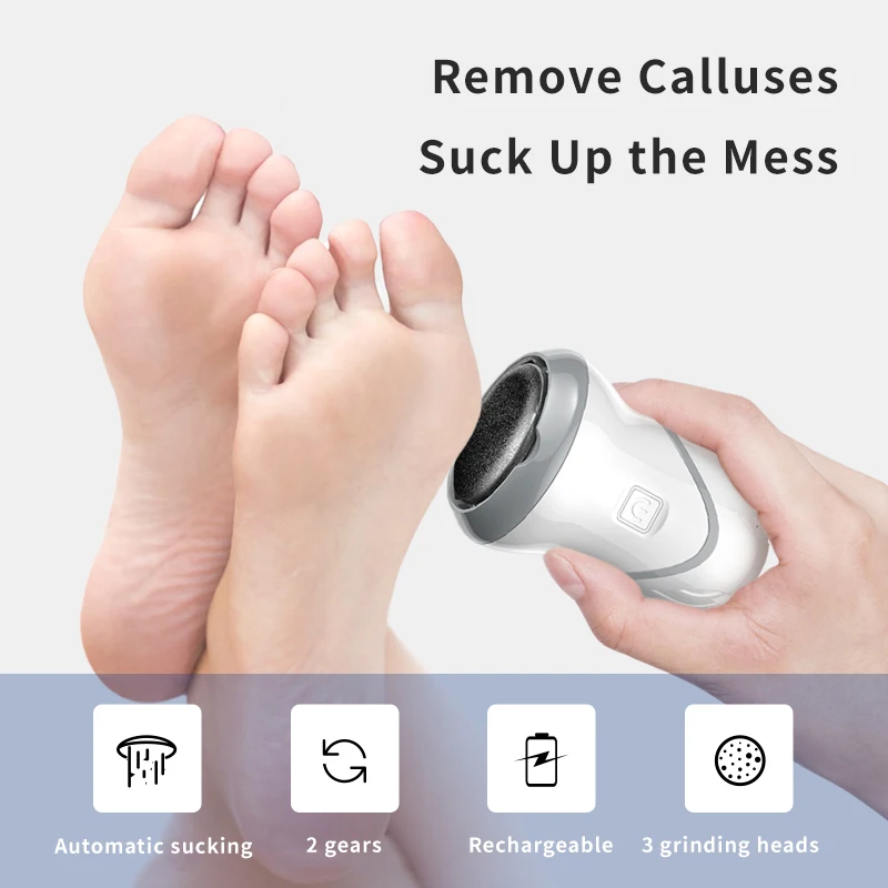 Electric Foot Grinder Safe Calluses Remover Built-in Vacuum Cleaner USB Rechargeable Foot File Pedicure Tools Feet Care 2 Gears
Electric Foot Grinder Safe Calluses Remover Built-in Vacuum Cleaner USB Rechargeable Foot File Pedicure Tools Feet Care 2 Gears