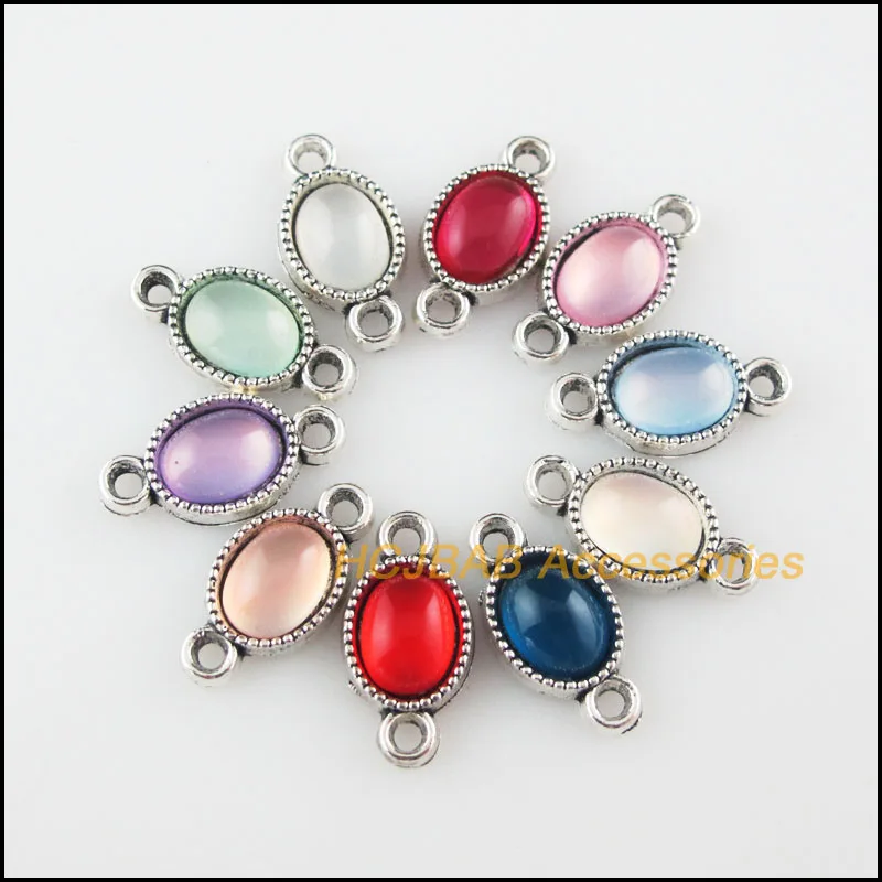 20 New Oval Charms Connectors Mixed Resin Flower Pendants Tibetan Silver Tone 8.5x17mm
20 New Oval Charms Connectors Mixed Resin Flower Pendants Tibetan Silver Tone 8.5x17mm
