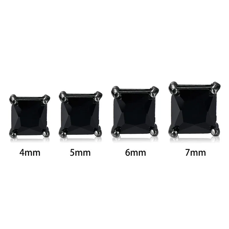 Cute Female 4/5/6/7mm Male Female Black Gold Earring Classic Small Square Earrings Fashion Black Stud Earrings For Men And Women
Cute Female 4/5/6/7mm Male Female Black Gold Earring Classic Small Square Earrings Fashion Black Stud Earrings For Men And Women