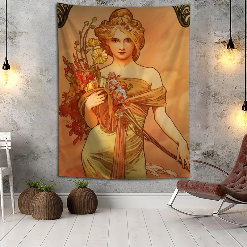 Alphonse Mucha Wall Tapestry Background Wall Decoration Tapestries Custom Logo for Festival Gifts Size 70X100cm
Alphonse Mucha Wall Tapestry Background Wall Decoration Tapestries Custom Logo for Festival Gifts Size 70X100cm