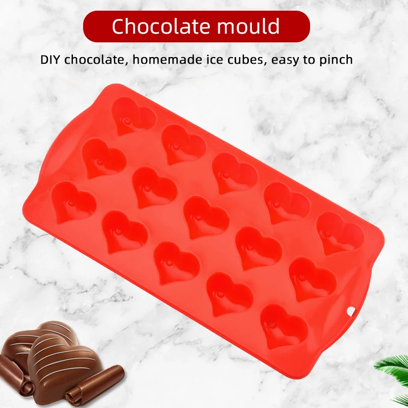 15 Holes Romantic Heart Shaped 3D Chocolate Cake Mold Bakeware Silicone Handmade Pop Candy Pudding Muffin Icecream Mould
15 Holes Romantic Heart Shaped 3D Chocolate Cake Mold Bakeware Silicone Handmade Pop Candy Pudding Muffin Icecream Mould