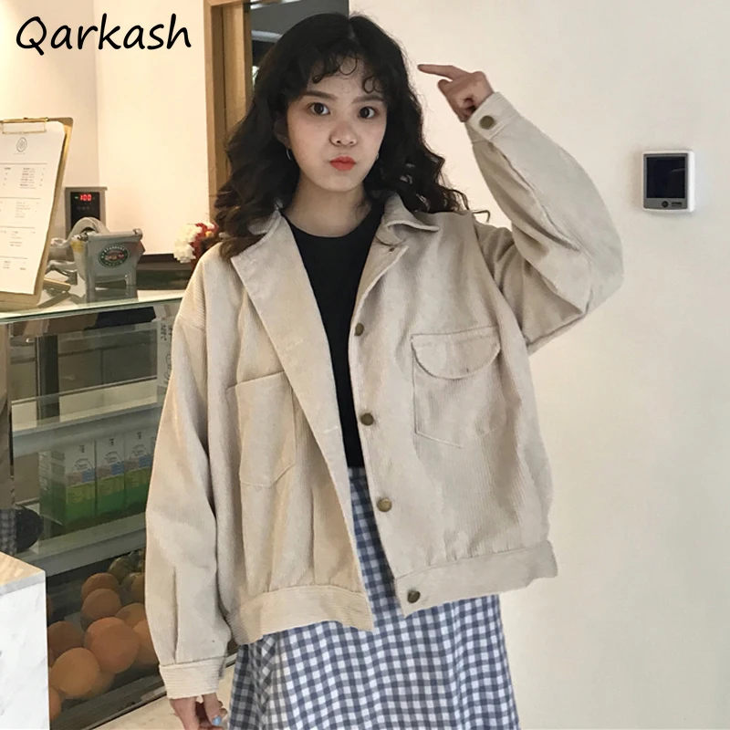 Basic Jackets Women Vintage Outwear Single Breasted Autumn Pockets Students Clothes Mujer Stylish Popular Daily Tender Design
Basic Jackets Women Vintage Outwear Single Breasted Autumn Pockets Students Clothes Mujer Stylish Popular Daily Tender Design