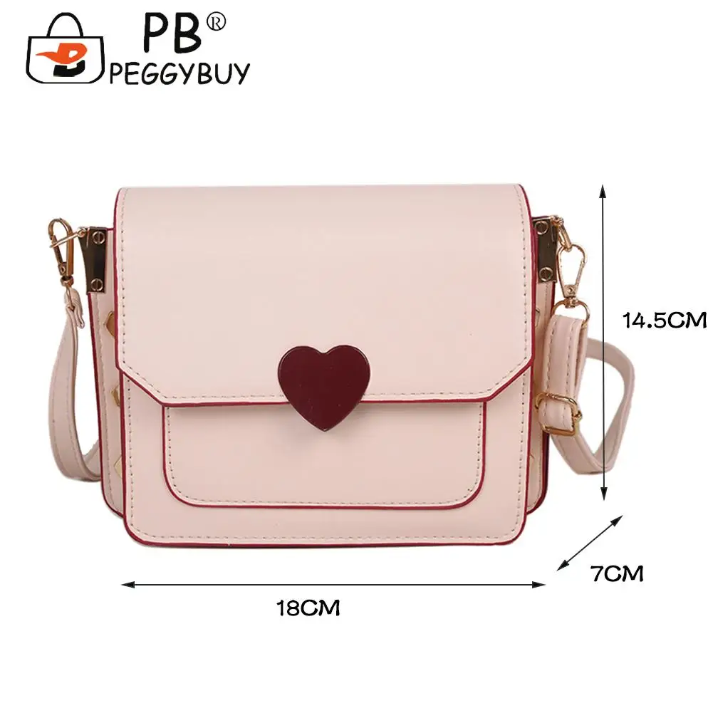 Fashion Women Hit Color PU Leather Shoulder Crossbody Bag Casual All-match Double Layer Love Shape Buckle Mini Messenger Handbag
Fashion Women Hit Color PU Leather Shoulder Crossbody Bag Casual All-match Double Layer Love Shape Buckle Mini Messenger Handbag