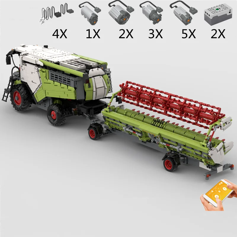 New technology building block moc-8900 Harvester tractor lawnmower remote assembly toys difficult boy birthday gift 6900 + PCs
New technology building block moc-8900 Harvester tractor lawnmower remote assembly toys difficult boy birthday gift 6900 + PCs