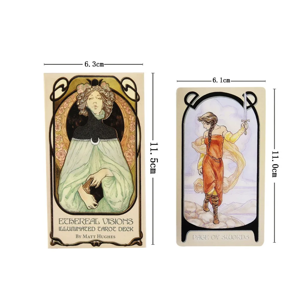 Ethereal Visions: An Illuminated Tarot Deck By Matt Hughes 80 Cards For Family Party Game Tarot Cards With English Guides Tools
Ethereal Visions: An Illuminated Tarot Deck By Matt Hughes 80 Cards For Family Party Game Tarot Cards With English Guides Tools