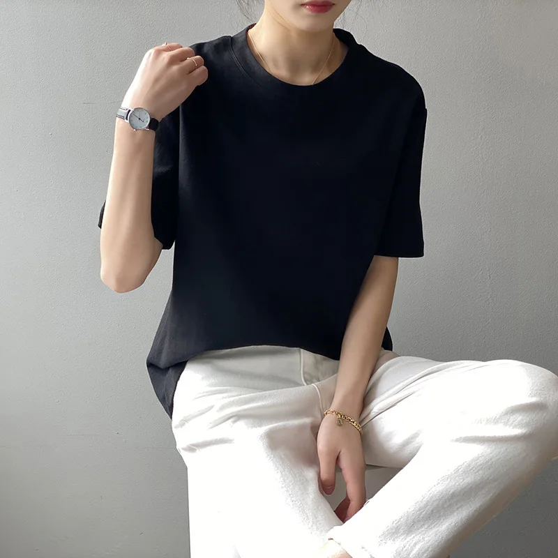 HziriP Oversize Outwear Minimalist Short Sleeves New Brief Femme Chic Summer All Match Loose High Quality Cotton Casual T-Shirts
HziriP Oversize Outwear Minimalist Short Sleeves New Brief Femme Chic Summer All Match Loose High Quality Cotton Casual T-Shirts
