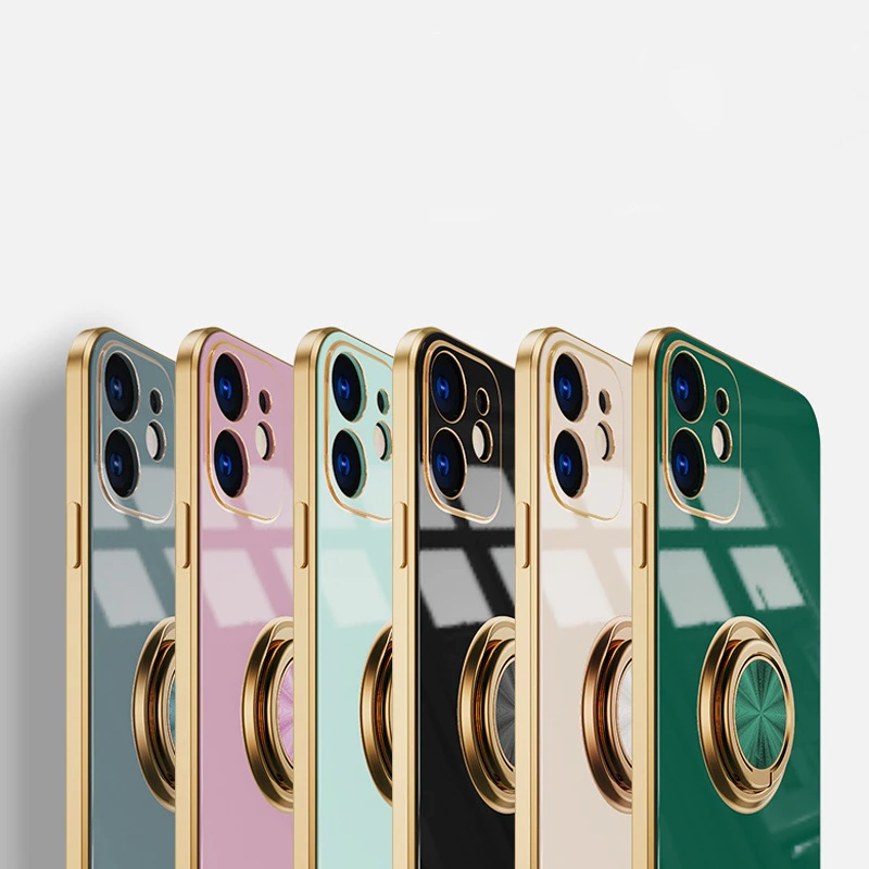 Luxury Plating Silicone Case For iPhone 13 12 11 Pro Xs Max Mini SE X XR 7 8 Plus Plain Metal Ring Holder Stand Soft Phone Cover
Luxury Plating Silicone Case For iPhone 13 12 11 Pro Xs Max Mini SE X XR 7 8 Plus Plain Metal Ring Holder Stand Soft Phone Cover