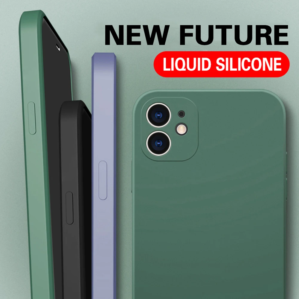 Liquid Silicone Phone Case for Iphone 11 12 Pro XS Max X XR SE 2020 7 8 PLus Full Shockproof Straight Edge Cover Coque Soft Case
Liquid Silicone Phone Case for Iphone 11 12 Pro XS Max X XR SE 2020 7 8 PLus Full Shockproof Straight Edge Cover Coque Soft Case