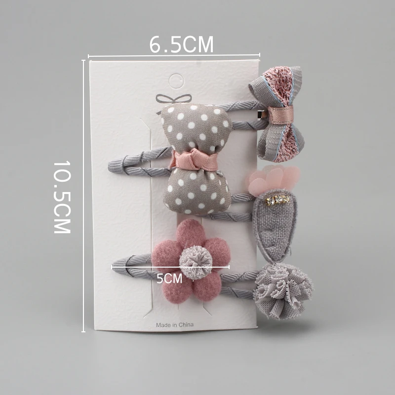 5Pcs/Set Children's BB Cloth Hairpin Cute Bowknot Barrettes Crown Radish Hair Clip Girl Fashion Flower Love Bangs Clip Headdress
5Pcs/Set Children's BB Cloth Hairpin Cute Bowknot Barrettes Crown Radish Hair Clip Girl Fashion Flower Love Bangs Clip Headdress