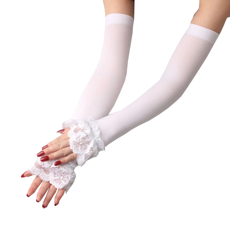 1 Pair Elastic Sleeve Driving Gloves Long Fingerless Ice Silk Lace Arm Sleeve Mittens Covered Summer Sunscreen Lace Gloves Women
1 Pair Elastic Sleeve Driving Gloves Long Fingerless Ice Silk Lace Arm Sleeve Mittens Covered Summer Sunscreen Lace Gloves Women