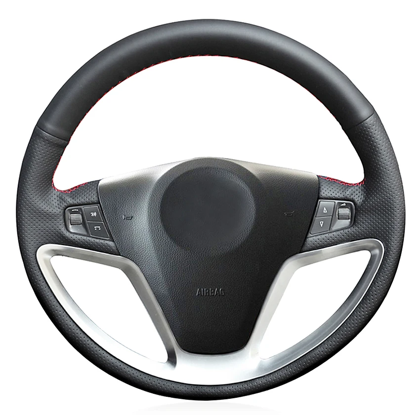 Black Artificial Leather Hand-stitched Car Steering Wheel Cover For Opel Antara Saturn Vue Vauxhall Antara 2006 2007 2008 2009
Black Artificial Leather Hand-stitched Car Steering Wheel Cover For Opel Antara Saturn Vue Vauxhall Antara 2006 2007 2008 2009