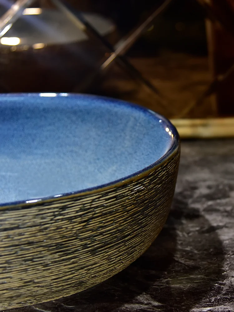 Blue Bowl Art Ceramic Countertop Wash Basin Oval European Bathroom Shampoo Sinks Home Washbasin Portable Wash Hand Basins
Blue Bowl Art Ceramic Countertop Wash Basin Oval European Bathroom Shampoo Sinks Home Washbasin Portable Wash Hand Basins
