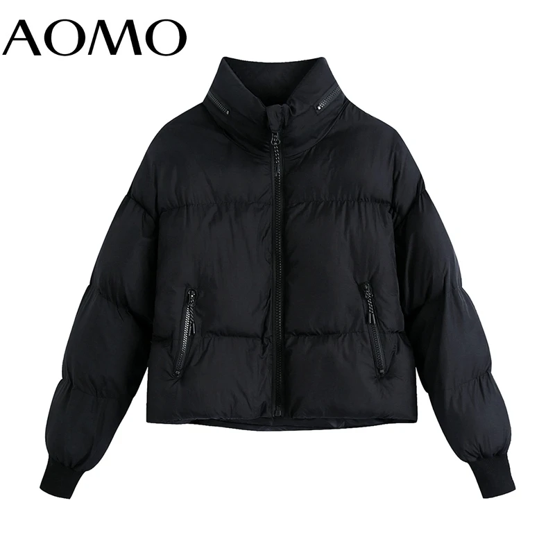 AOMO Women Solid Black Oversize Parkas Thick 2021 Autumn Winter Zipper Pockets Female Warm Elegant Coat Jacket CE299A
AOMO Women Solid Black Oversize Parkas Thick 2021 Autumn Winter Zipper Pockets Female Warm Elegant Coat Jacket CE299A