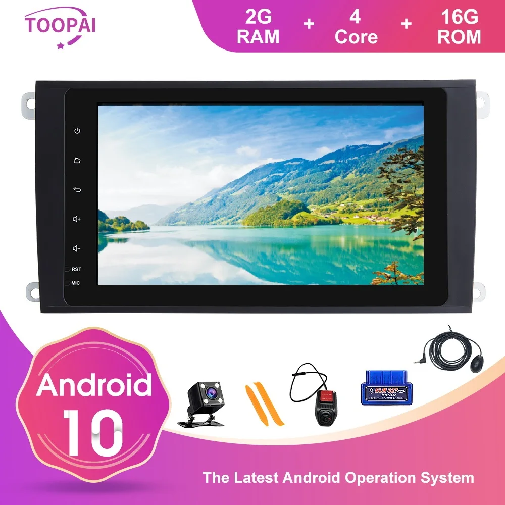 Автомобильный мультимедийный плеер TOOPAI стерео система на Android 10 с GPS Wi Fi 3G/4G для