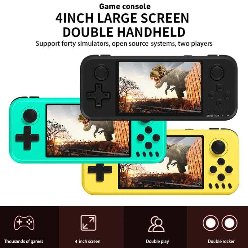 PS4000 Handheld Game Console 4inch IPS Screen 2500mAh Handheld Game Player 4770 Dual-Core 1.2GHZ Support 4 Players
PS4000 Handheld Game Console 4inch IPS Screen 2500mAh Handheld Game Player 4770 Dual-Core 1.2GHZ Support 4 Players