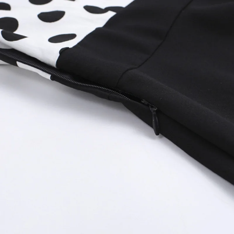 Y2K Long Sleeve Vintage Elegant Dot Print Woman Dress 2021 Spring Casual V-neckTurn Down Collar High Waist A-line Formal Dresses 
Y2K Long Sleeve Vintage Elegant Dot Print Woman Dress 2021 Spring Casual V-neckTurn Down Collar High Waist A-line Formal Dresses