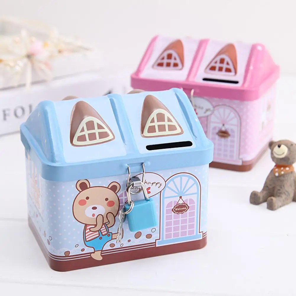 Yiwa Cartoon Iron House Cute Piggy Bank Money Saving Box Tinplate Creative Coin Pot Gifts for Children Toys
Yiwa Cartoon Iron House Cute Piggy Bank Money Saving Box Tinplate Creative Coin Pot Gifts for Children Toys