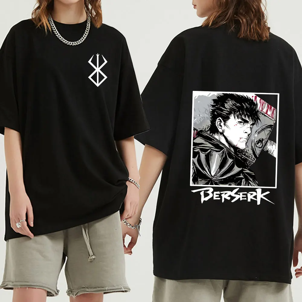 Berserk Guts Summer Double-sided Printing Oversized Top Clothes Men Graphic Tee Shirt Couple Clothes Harajuku Kawaii T Shirt
Berserk Guts Summer Double-sided Printing Oversized Top Clothes Men Graphic Tee Shirt Couple Clothes Harajuku Kawaii T Shirt