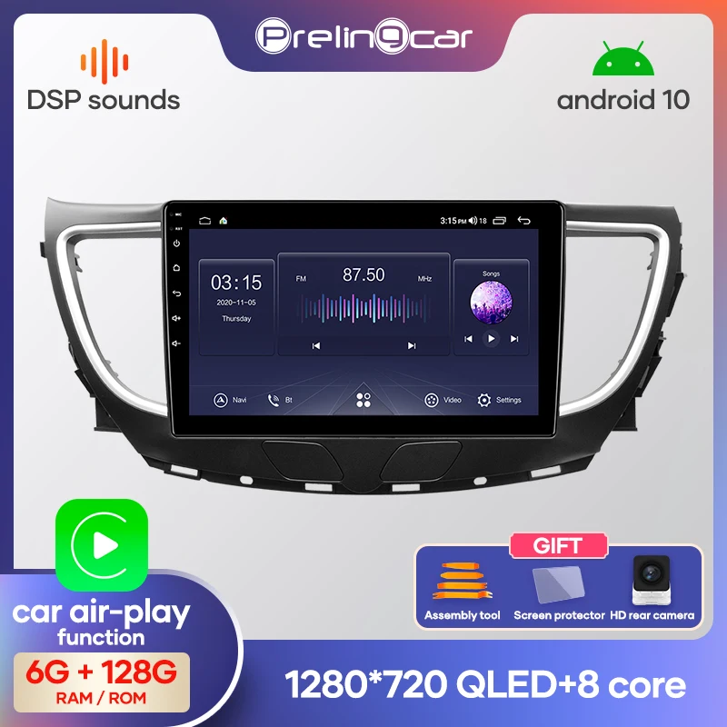 Prelingcar Android 10 0 Автомобильная Мультимедийная навигационная система GPS плеер для BUICK