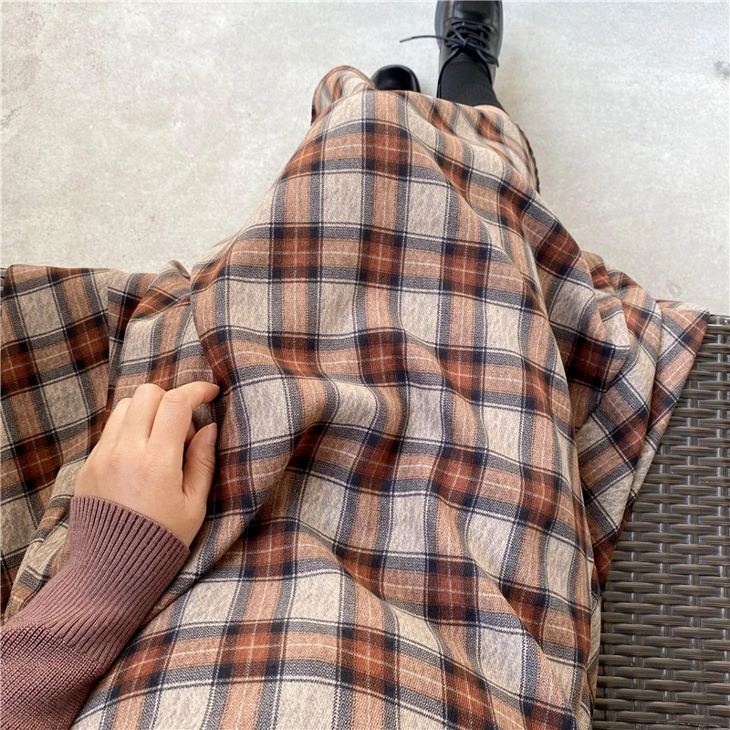 A New Line Plaid Midi Women Skirt Vintage Spring Skirt Office Lady High Waist Girls Skirts Autumn 
A New Line Plaid Midi Women Skirt Vintage Spring Skirt Office Lady High Waist Girls Skirts Autumn