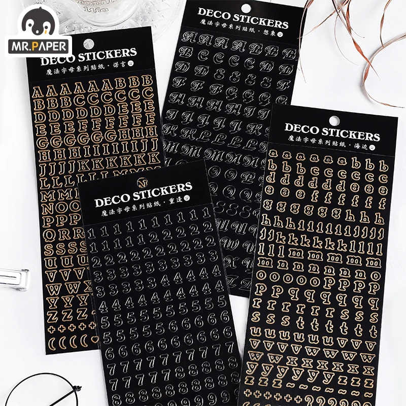 Mr Paper 4 Designs Ins Style Magic Letter Series Bronzing Creative Manual DIY Decorative Collage Material Sticker
Mr Paper 4 Designs Ins Style Magic Letter Series Bronzing Creative Manual DIY Decorative Collage Material Sticker
