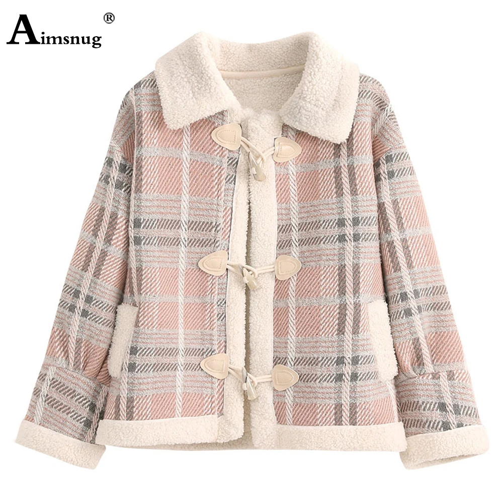 Vintage 2020 Women Cotton Coats Fashion Ladies Plaid Coat Streetwear Elegant Girls Plush Coat Japan Style Lapel Collar Outerwear
Vintage 2020 Women Cotton Coats Fashion Ladies Plaid Coat Streetwear Elegant Girls Plush Coat Japan Style Lapel Collar Outerwear