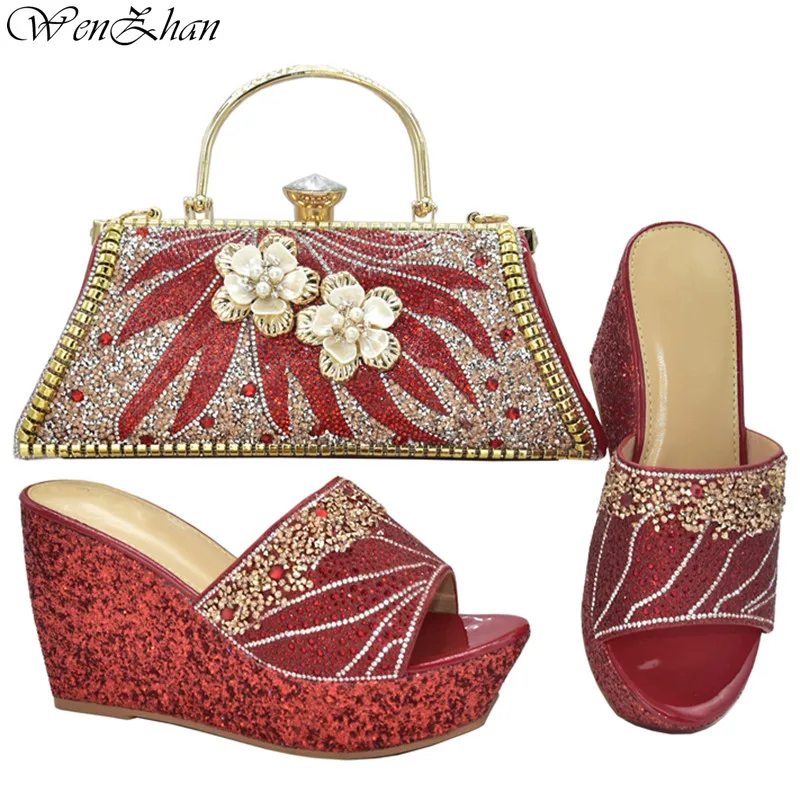 Latest Italian Women Shoes With Matching Bags Set African Women's Party Shoes and Bag With Wedegs Heels For Vacation d15-29
Latest Italian Women Shoes With Matching Bags Set African Women's Party Shoes and Bag With Wedegs Heels For Vacation d15-29