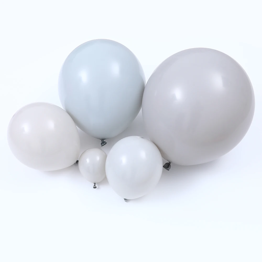 Фото Латексные серые воздушные шары 5/10/12 дюйма круглые гелиевые на первый день