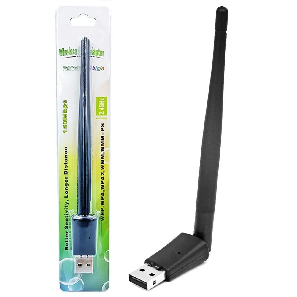 

USB 2.0 MT7601 WiFi Wireless Network Card 150M 802.11 b/g/n LAN Adapter with rotatable Antenna for Laptop PC Mini Wi-fi Dongle