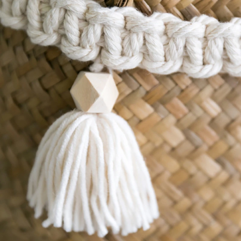 Гирлянда из хлопка плетеная вручную в стиле бохо | Дом и сад