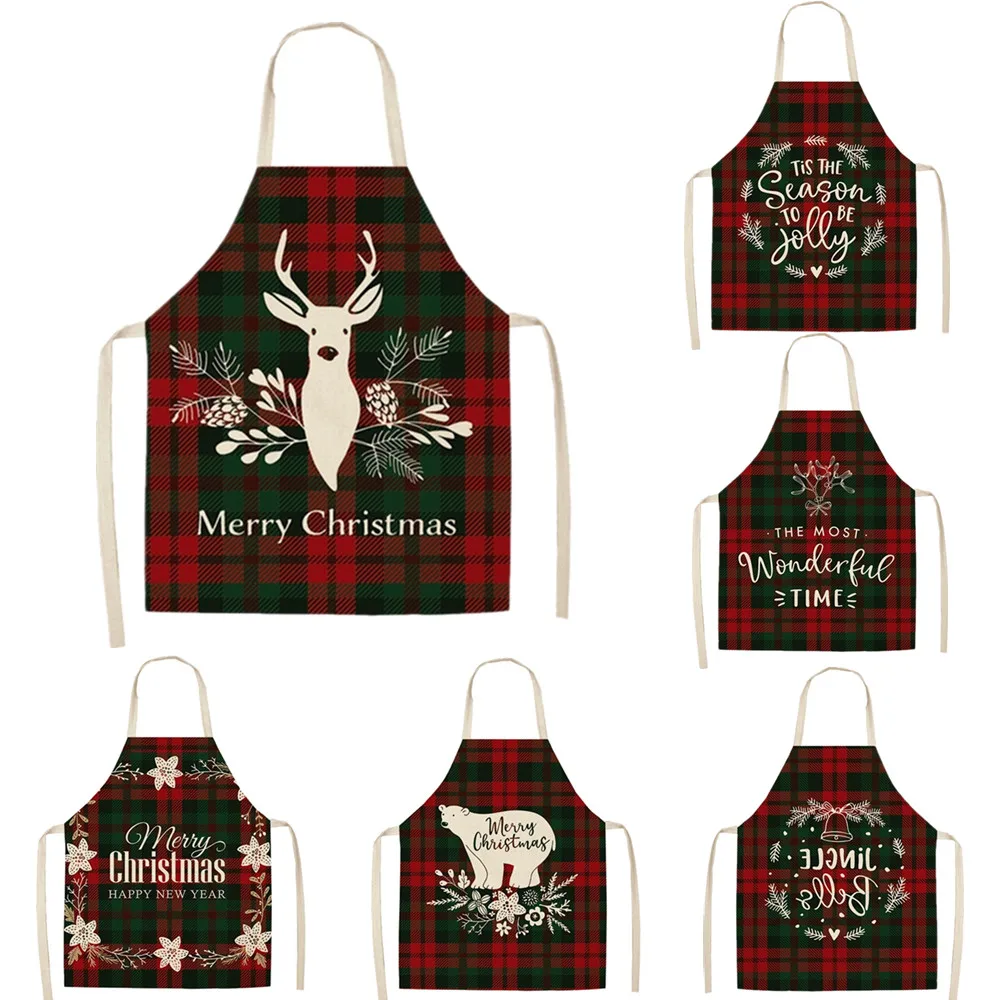 1PC Christmas Apron Decorated Red And Green Grid Santa Claus Elk Nylon Material Apron Christmas Party Supplies Natal Navidad
1PC Christmas Apron Decorated Red And Green Grid Santa Claus Elk Nylon Material Apron Christmas Party Supplies Natal Navidad