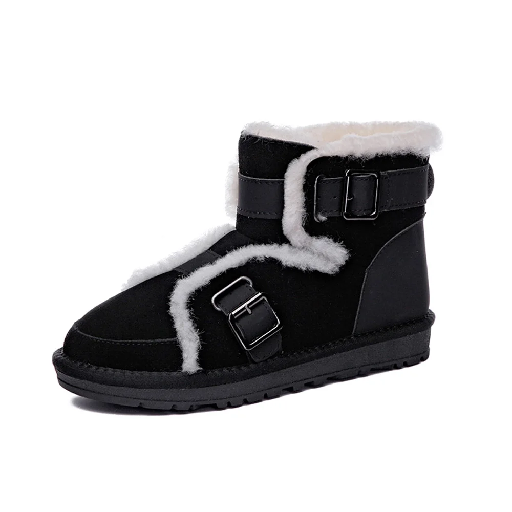 Winter Warm Wool Snow Boots Women's Long Plush Ankle Boots Comfortable Outdoors Woman Luxury Cowhide Slip On News Зимние сапоги
Winter Warm Wool Snow Boots Women's Long Plush Ankle Boots Comfortable Outdoors Woman Luxury Cowhide Slip On News Зимние сапоги