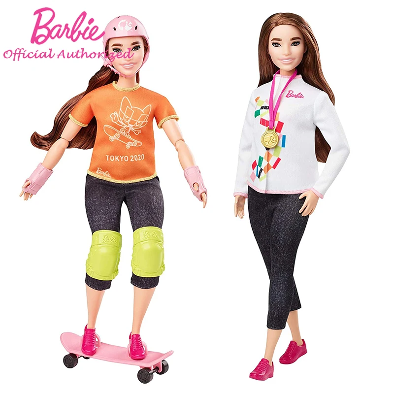 Original Barbie Olympic Game karate Doll Sport Climbing Toys Softball Match Skateboarder Playing Set GJL73 For Kids Birthday
Original Barbie Olympic Game karate Doll Sport Climbing Toys Softball Match Skateboarder Playing Set GJL73 For Kids Birthday