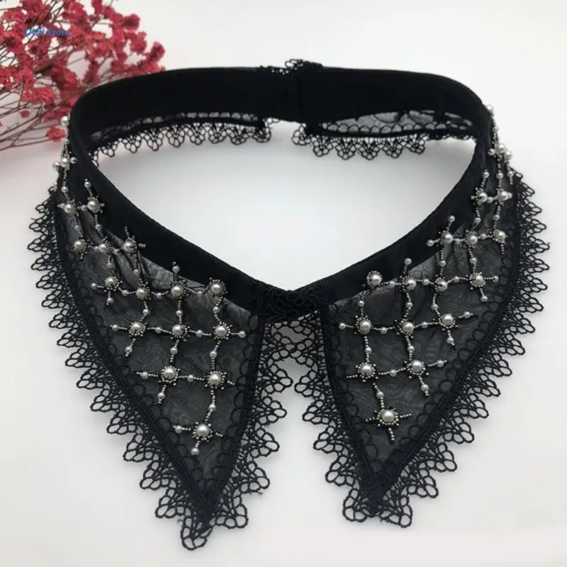 XX9D Faux Pearl Beading Plaid Fake Collar Choker Dickey Lace Trim Necklace Half Shirt
XX9D Faux Pearl Beading Plaid Fake Collar Choker Dickey Lace Trim Necklace Half Shirt