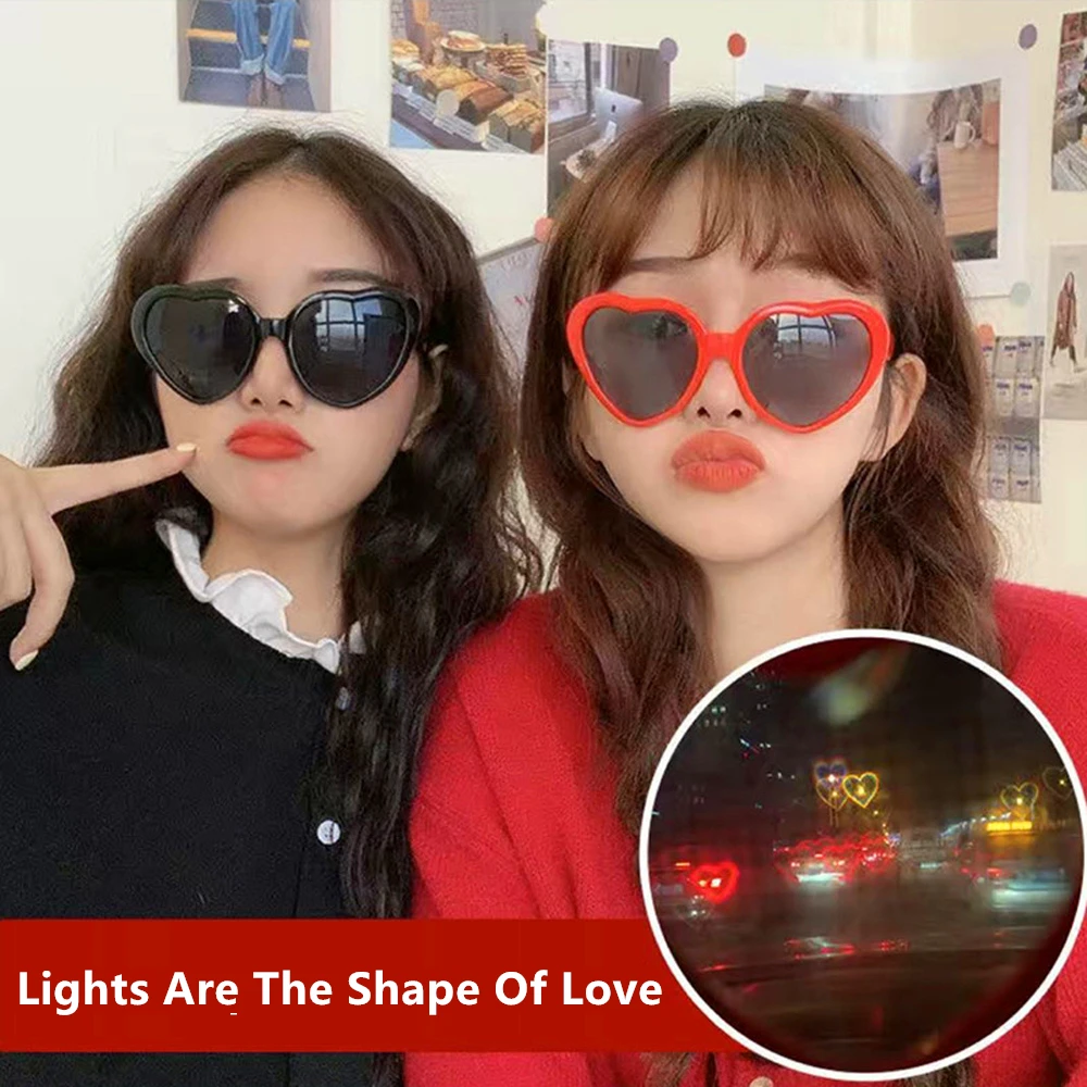 Женские солнцезащитные очки с дифракцией в форме сердца | Аксессуары для одежды
