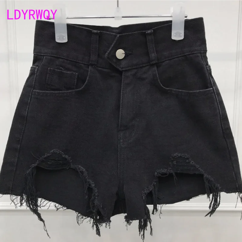 LDYRWQY Korean version of 2021 new fashion summer high waist black zipper hole sexy raw edge brushed casual jeans
LDYRWQY Korean version of 2021 new fashion summer high waist black zipper hole sexy raw edge brushed casual jeans