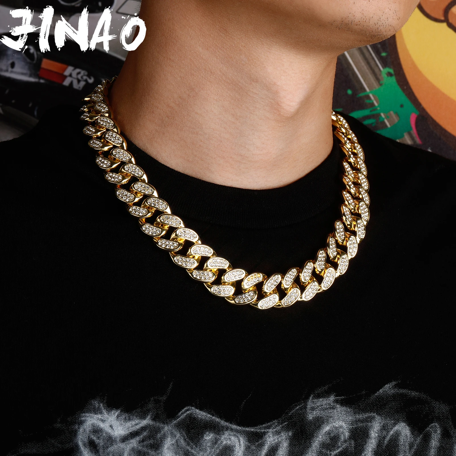 JINAO 2021 Новая мода 13 мм AAA CZ Высококачественная Мужская цепь для шеи кубинская цепь мужские ювелирные изделия в подарок
JINAO 2021 Новая мода 13 мм AAA CZ Высококачественная Мужская цепь для шеи кубинская цепь мужские ювелирные изделия в подарок