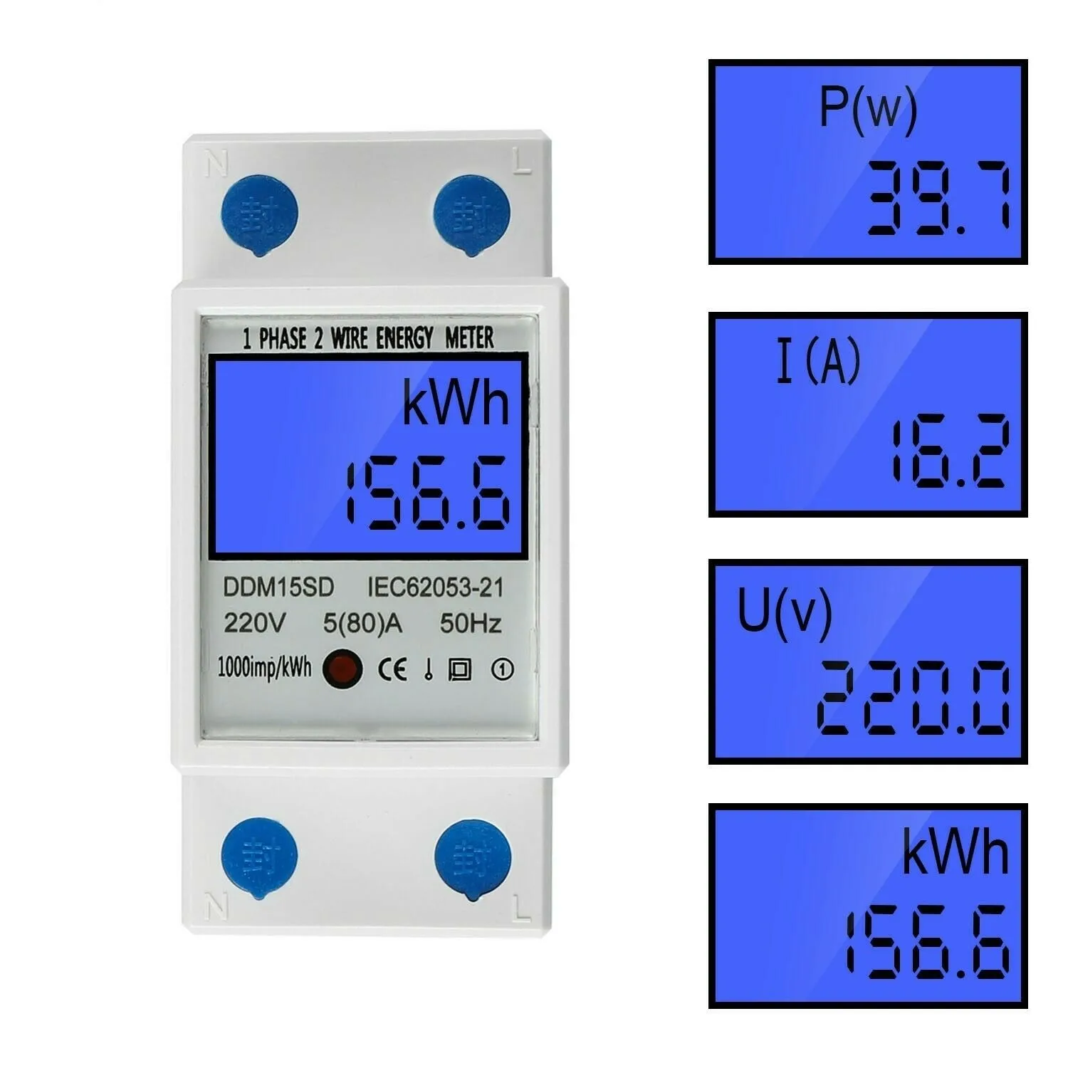 Digital Intelligent LCD Electric Energy Meter With Backlight 5(80)A AC 230V/50HZ Consumption Counter Electric Digital Wattmeter
Digital Intelligent LCD Electric Energy Meter With Backlight 5(80)A AC 230V/50HZ Consumption Counter Electric Digital Wattmeter
