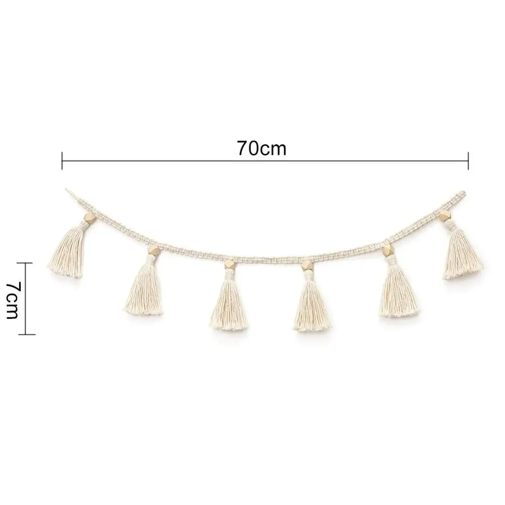 Woven Macrame Cotton Garland with Wooden Beads Tassel Belly Basket Decorations DIY Wall Home Wall Handing Decor
Woven Macrame Cotton Garland with Wooden Beads Tassel Belly Basket Decorations DIY Wall Home Wall Handing Decor