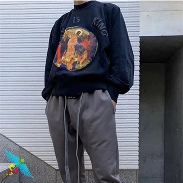 Kanye West Jesus Is King Jamaica Hoodie Men Women Spray Pattern Pullover Kanye West Color Stitch Sleeves Sweatshirt Streetwear
Kanye West Jesus Is King Jamaica Hoodie Men Women Spray Pattern Pullover Kanye West Color Stitch Sleeves Sweatshirt Streetwear