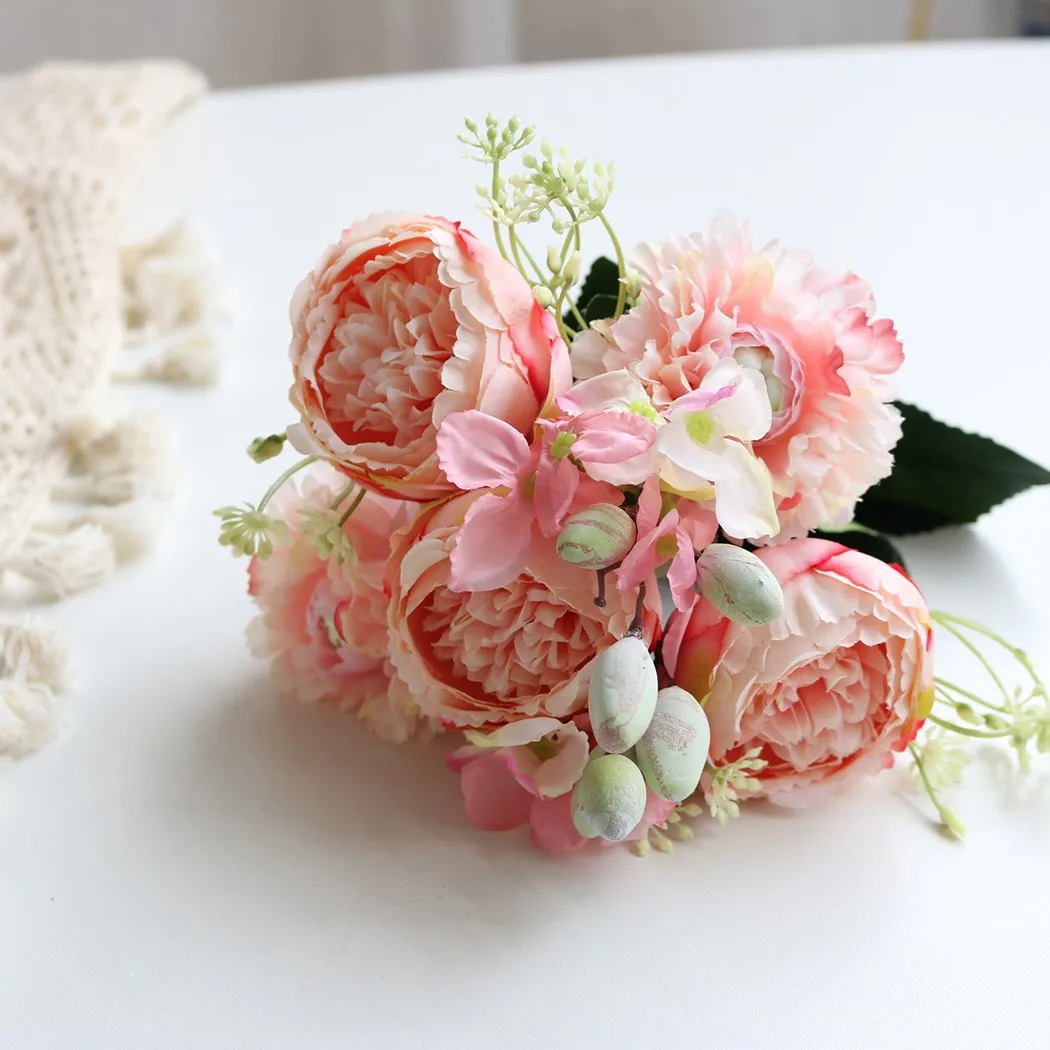 5 Head Nordic Artificial Hydrangea Peony Chrysanthemum Wedding Decoration 100% Brand New And High Quality
5 Head Nordic Artificial Hydrangea Peony Chrysanthemum Wedding Decoration 100% Brand New And High Quality