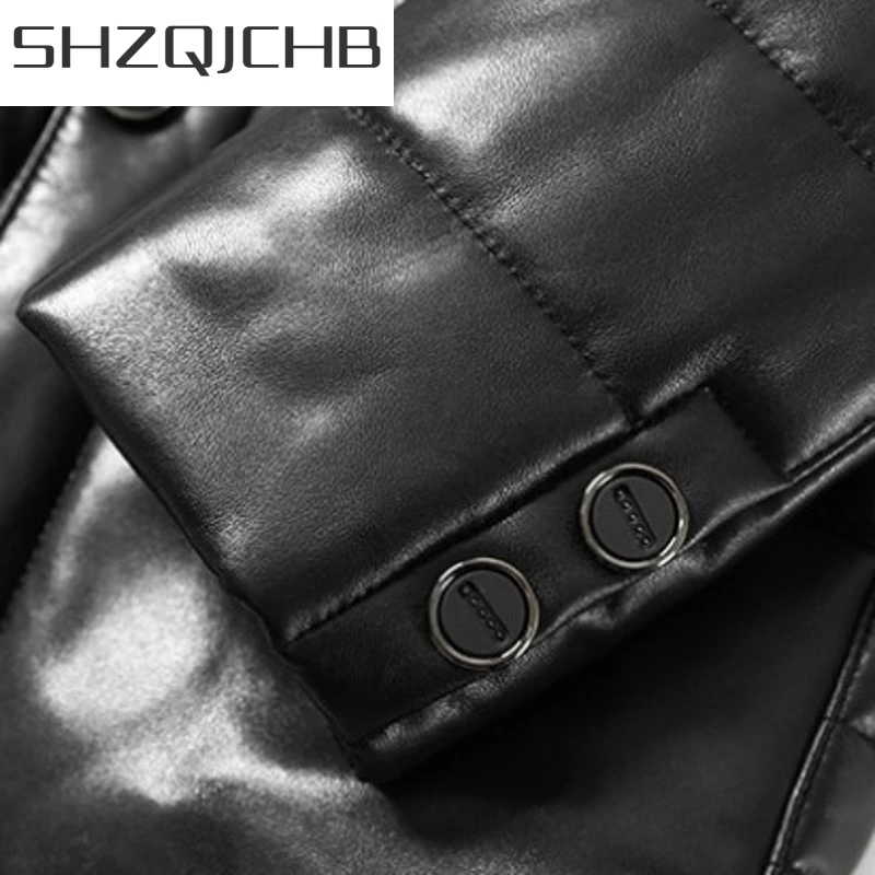 JCHB 2021 Genuine Leather Jackets For Men Fashion Black Sheepskin White Duck Down Coats With Mink Fur Collar Winter Thick Warm
JCHB 2021 Genuine Leather Jackets For Men Fashion Black Sheepskin White Duck Down Coats With Mink Fur Collar Winter Thick Warm