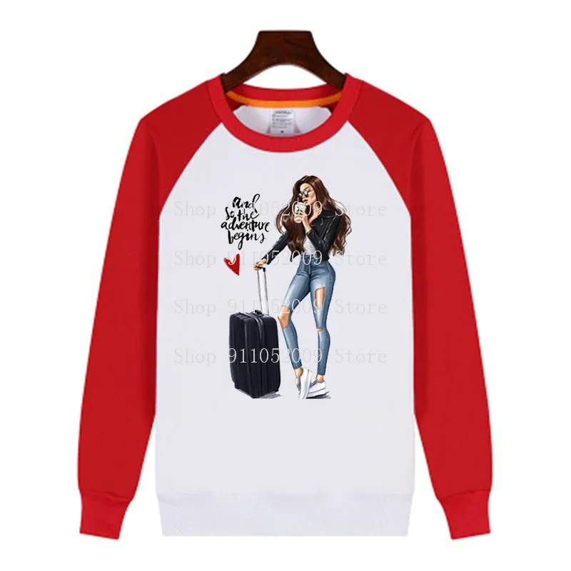 Harajuku Leisure Streetwear Female Print Crew Neck Pullover Hoodie Women red Sleeves White Sweatshirt Variety Optional
Harajuku Leisure Streetwear Female Print Crew Neck Pullover Hoodie Women red Sleeves White Sweatshirt Variety Optional