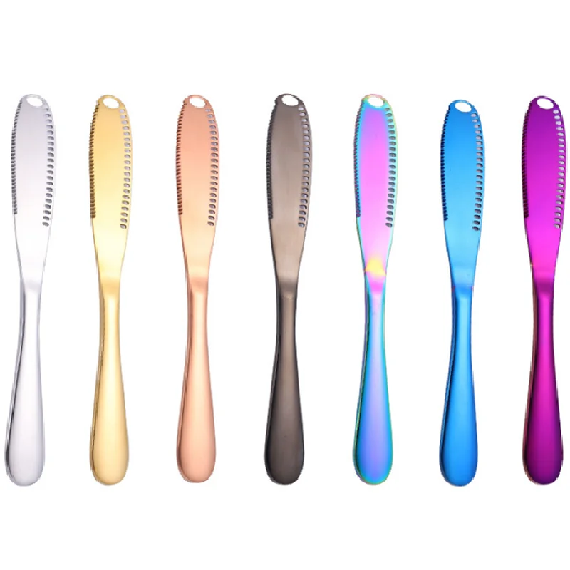 Stainless steel cheese butter knife with hole spatula knife bread jam knife cutting cheese butter knife
Stainless steel cheese butter knife with hole spatula knife bread jam knife cutting cheese butter knife