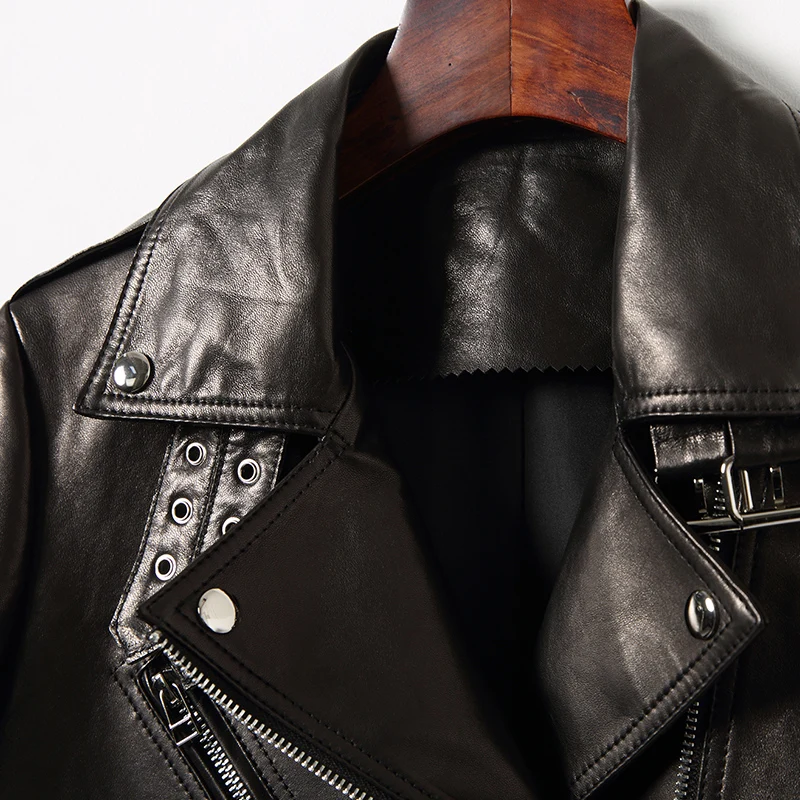 Leather Jacket Women Short 2020 new Haining sheep leather locomotive slim leather jacket
Leather Jacket Women Short 2020 new Haining sheep leather locomotive slim leather jacket